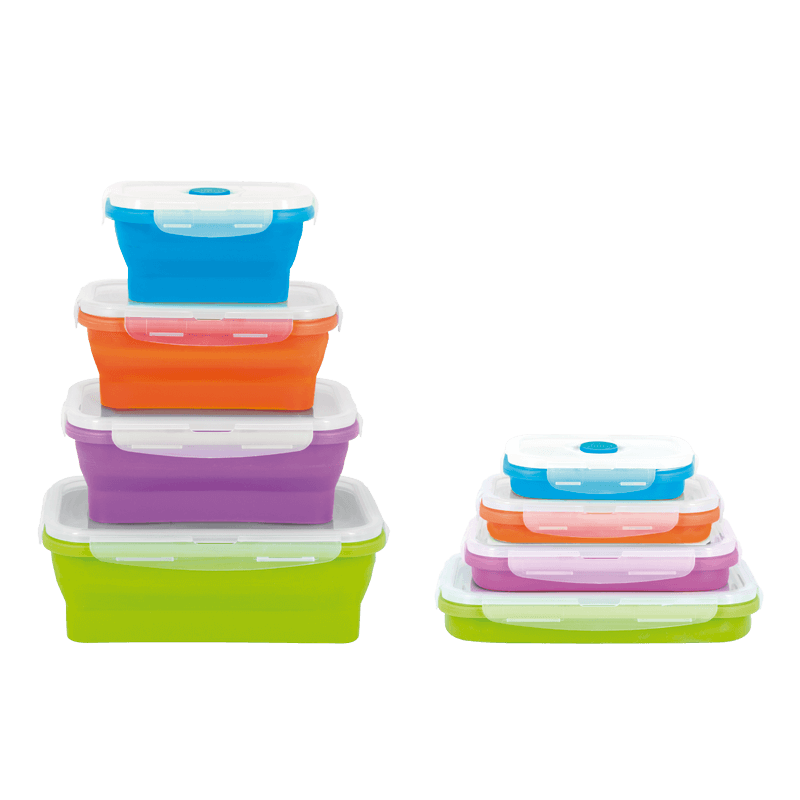  TATAY Set 4 recipientes para carne fría, con tapa y cuerpo  retirados, en cuatro colores, reutilizable y apilable, fabricado en  plástico libre de BPA : Hogar y Cocina